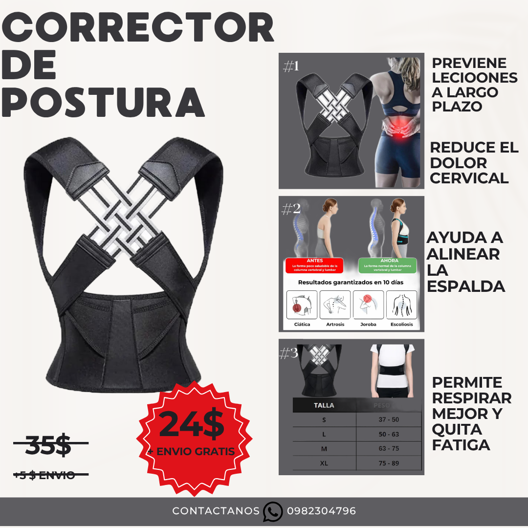 Corrector de Postura Espalda Firme